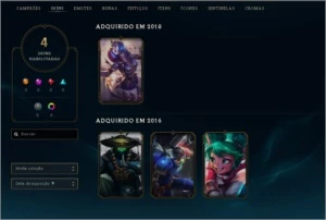 CONTA PLATINA 4 - 34 CAMPEÕES - 4 SKINS - League of Legends LOL