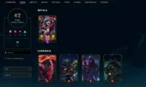 Conta League of Legends Full Acesso - 76 Champs e 42 Skins LOL