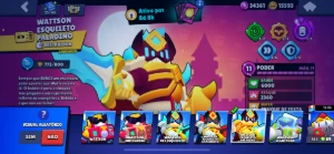 conta brawl stars 32k de trofeus com shelly estelar