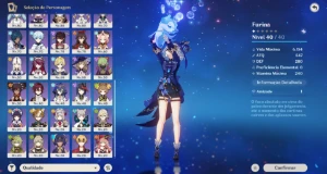 Conta Genshin Impact AR 57 - 16 personagens 5* - 7 armas 5*