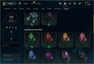 (Conta Main) League Of Legends + Platina + 122 Skins + Croma LOL