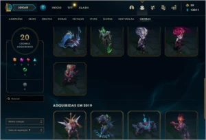 (Conta Main) League Of Legends + Platina + 122 Skins + Croma LOL