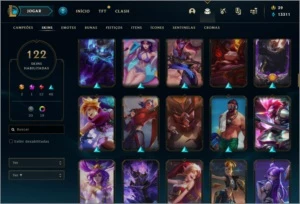 (Conta Main) League Of Legends + Platina + 122 Skins + Croma LOL