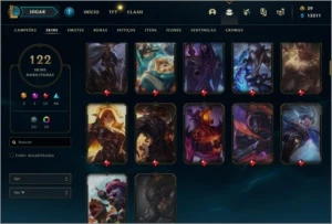 (Conta Main) League Of Legends + Platina + 122 Skins + Croma LOL