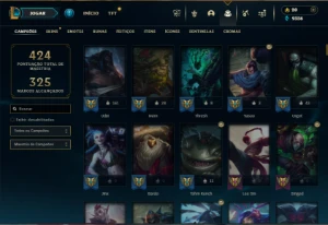 Bronze 2 com TODOS os champs e 212 Skins + 3 Ultimates - League of Legends LOL