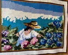 Bordado Arraiolos. Camponesa 73 x 57 cm - Pe-52 - Artesanato e Personalizados
