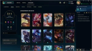 Conta D5 Season 6/7 - Borda D5 - 311 Skins - 250 ícones - League of Legends LOL