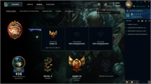 Conta D5 Season 6/7 - Borda D5 - 311 Skins - 250 ícones - League of Legends LOL