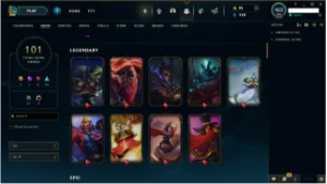 Conta lol 100+ skins (com várias legados) e skin no valorant - League of Legends