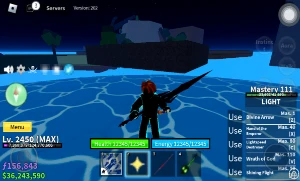 conta lvl max blox fruits com light awk GH Soul guitar - Roblox