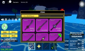 conta lvl max blox fruits com light awk GH Soul guitar - Roblox
