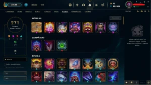 Conta LoL Platina I / Full Champs / Nível 408 / 185 Skins - League of Legends