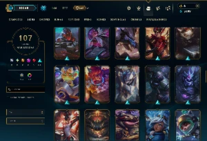 Ferro 4 com TODOS os Champs e 107 Skins - League of Legends LOL