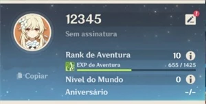 Conta AR10 com Jean, Qiqi e Lança de Jade Primitiva - Genshin Impact