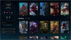 CONTA COM 154 SKINS LV 212 - League of Legends LOL
