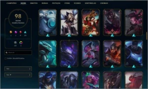Conta LOL Main, Ouro 2, 14k EA, 98Skins - League of Legends