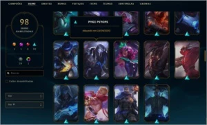 Conta LOL Main, Ouro 2, 14k EA, 98Skins - League of Legends