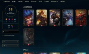 Conta LOL Main, Ouro 2, 14k EA, 98Skins - League of Legends