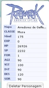 Ragnarok Latam RK175/BIO175/BARDO175/MUSA175/GX150/SEN115 - Ragnarok Online