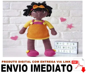 Receita em PDF - Boneca Girl Power Amigurumi