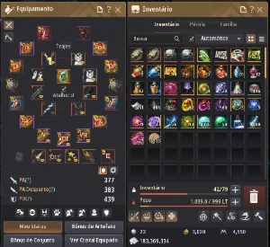 Conta Black Desert Top 822Gs