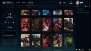 Conta LoL Platina 4, 91 Skins e Faltando apenas 8 Campeões. - League of Legends
