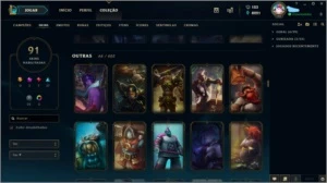 Conta LoL Platina 4, 91 Skins e Faltando apenas 8 Campeões. - League of Legends