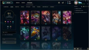 Conta LoL Platina 4, 91 Skins e Faltando apenas 8 Campeões. - League of Legends
