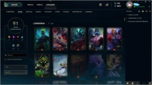 Conta LoL Platina 4, 91 Skins e Faltando apenas 8 Campeões. - League of Legends