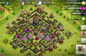 Cv 9 com um clã nivel 9 - Clash of Clans
