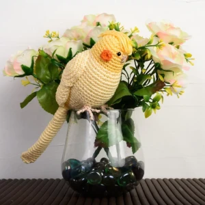 Calopsita Toda Amarela em Amigurumi - Artesanato e Personalizados