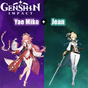 Conta Genshin Impact AR 7 com Yae Miko e Jean ⭐