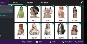 Conta avakin level 47 feminina - Avakin Life