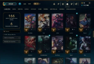 Prata 1 com 85 Champs e 24 Skins - League of Legends LOL