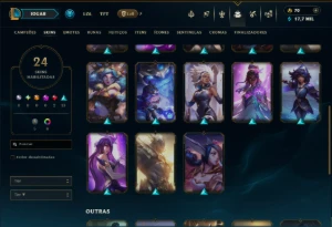 Prata 1 com 85 Champs e 24 Skins - League of Legends LOL