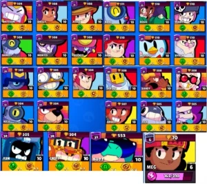 CONTA BRAWL NVL 181 + TODOS OS 51 BRAWLERS - Brawl Stars