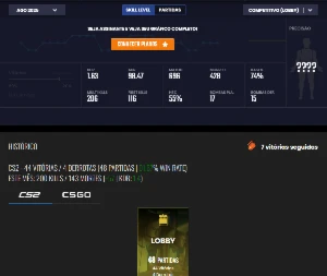 Conta Steam CS2 Gamersclub Level 20 (Sem Prime) - Counter Strike