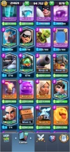 CONTA CLASH ROYALE EXP 13 - 32 CARTAS FULL