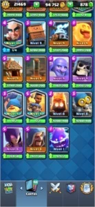CONTA CLASH ROYALE EXP 13 - 32 CARTAS FULL