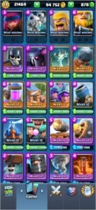 CONTA CLASH ROYALE EXP 13 - 32 CARTAS FULL
