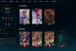 Conta lol season 12 mestre 200+ pdl / 300 skins - League of Legends
