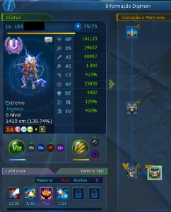 Conta EndGame LADMO - Server Alpha com 1 U - Digimon Masters - Digimon Masters Online