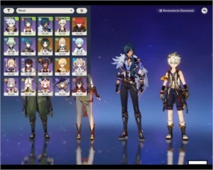 Ar50 Diluc+ Xiao+ Jean+ Arco de amos - Genshin Impact