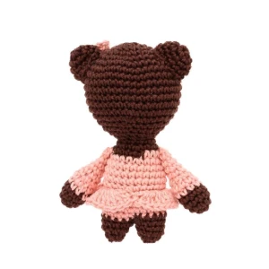 Chaveiro ursa média em amigurumi - Artesanato e Personalizados
