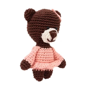 Chaveiro ursa média em amigurumi - Artesanato e Personalizados
