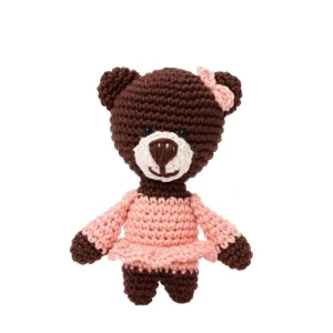 Chaveiro ursa média em amigurumi - Artesanato e Personalizados