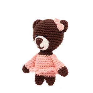 Chaveiro ursa média em amigurumi - Artesanato e Personalizados