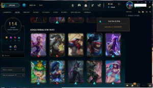 Conta lol Diamante 2  114 skins - League of Legends