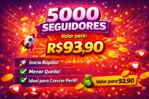 5.000 seguidores para Instagram BR ✔️ - Redes Sociais