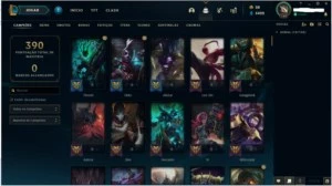 Conta level 140 Ouro 2(Platina 1 temporada passada),85 skins - League of Legends LOL